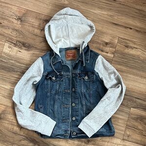 Levi's Women’s Denim Jacket with Gray Hoodie